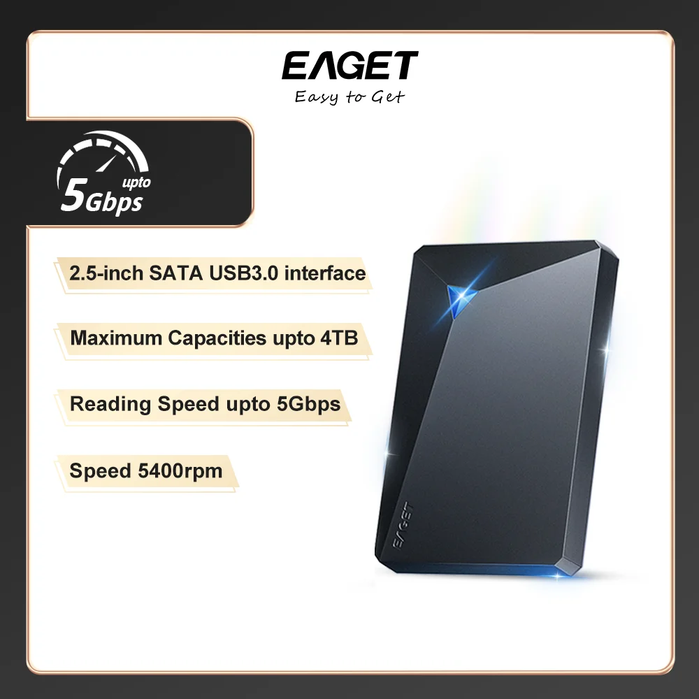 « EAGET-Disque dur externe portable: performances élevées » – Test et Avis