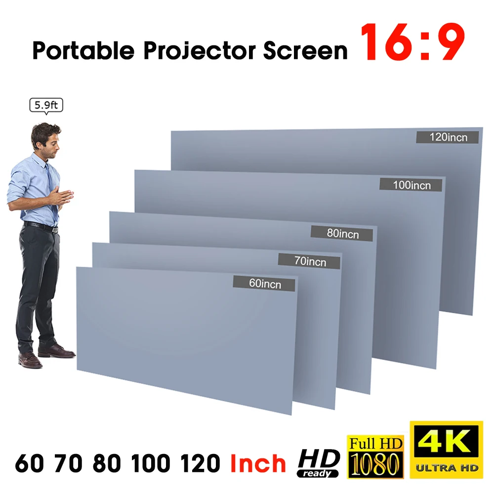 Écran de projection HD polyvalent avec montage mural. – Test et Avis
