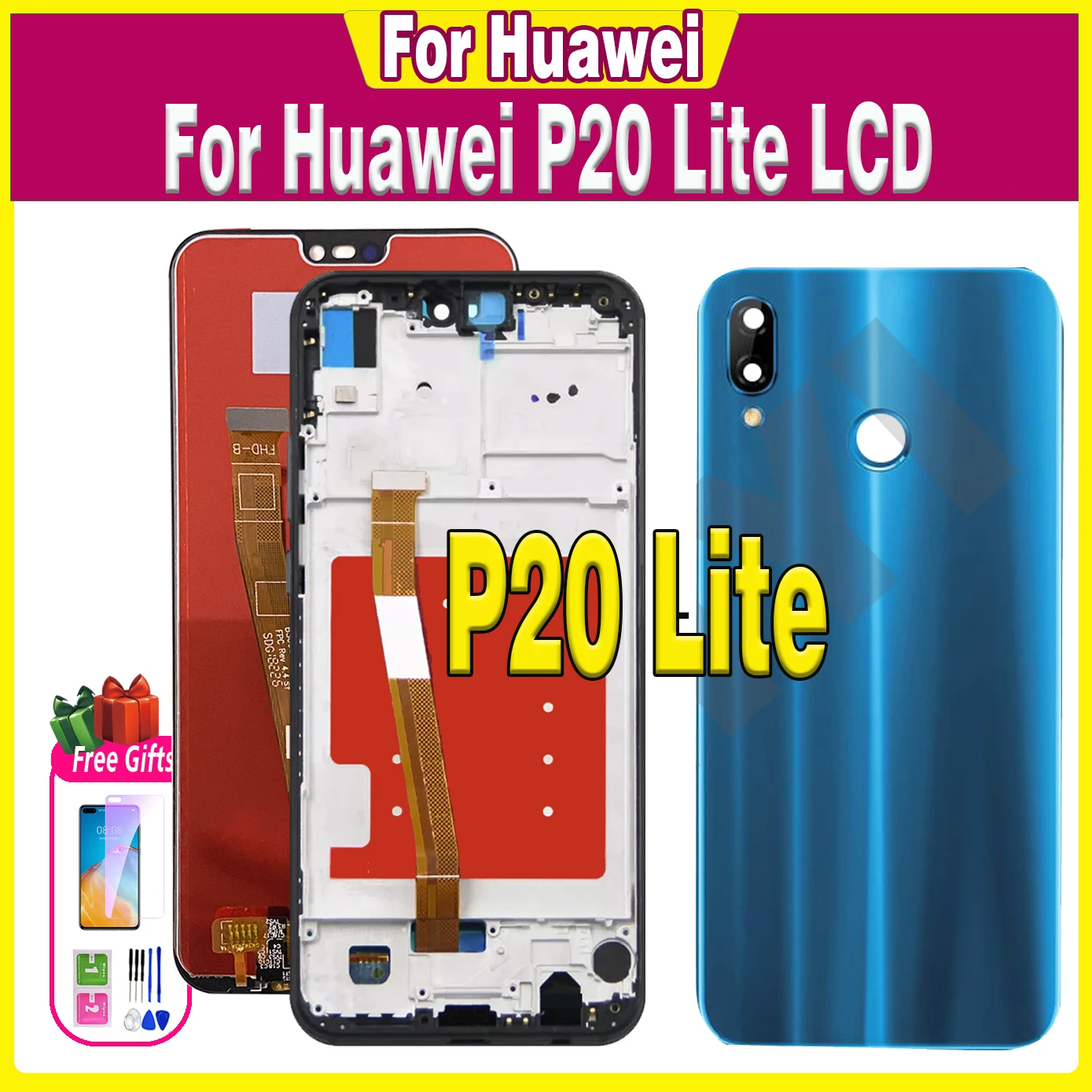 « Écran tactile LCD avec couvercle de batterie pour Huawei P20 Lite, Nova merveilleuse » – Test et Avis