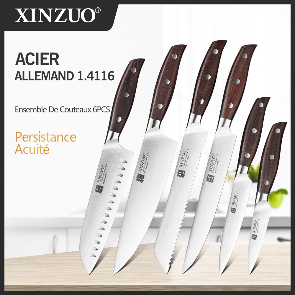 Ensemble de couteaux de cuisine en acier inoxydable allemand. – Test et Avis