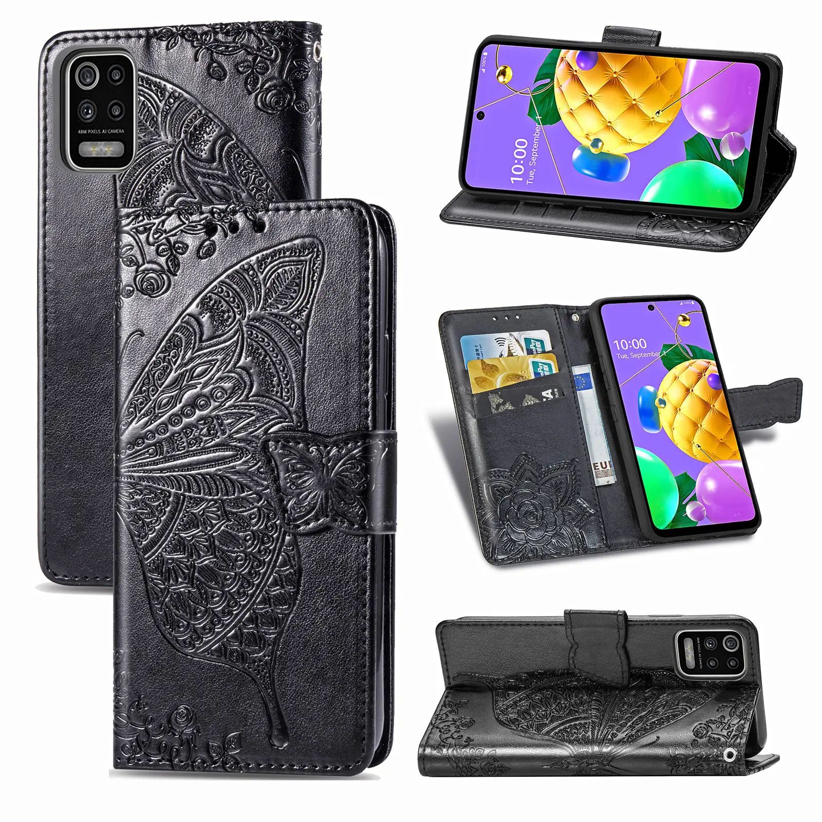 Étui papillon cuir noir LG Q52 – Test et Avis