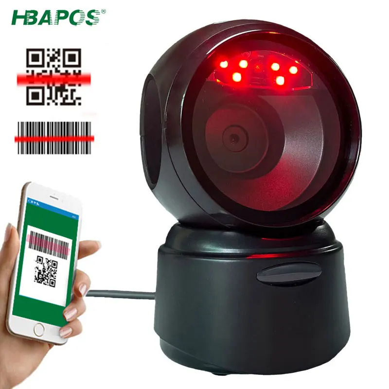 HBAPOS-Scanner de codes-barres omnidirectionnel filaire USB – Test et Avis
