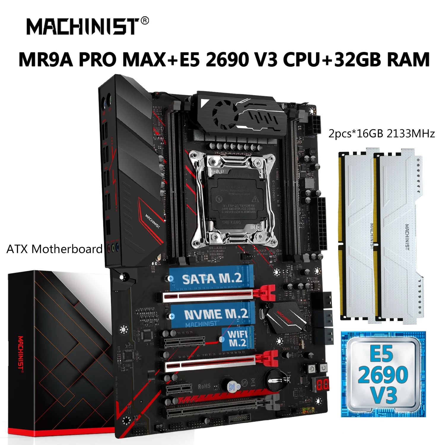 Kit de carte mère puissant avec processeur Xeon, mémoire DDR4 et Combo NVME. – Test et Avis