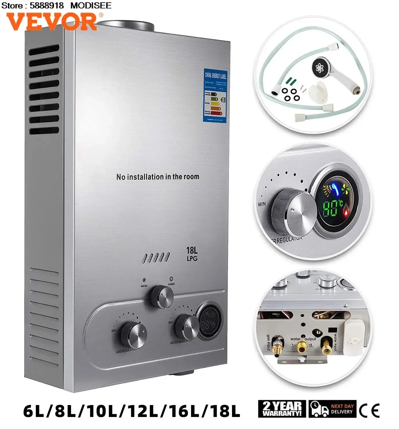Kit de chauffe-eau portable au gaz. – Test et Avis