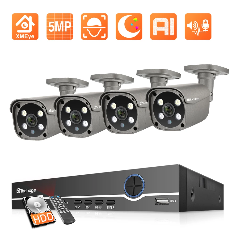 Kit de vidéosurveillance extérieur 8CH avec caméra IP 5MP AI – Test et Avis