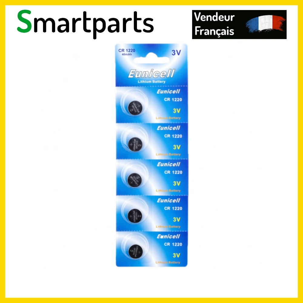 Lot de 5 piles lithium CR1220. – Test et Avis