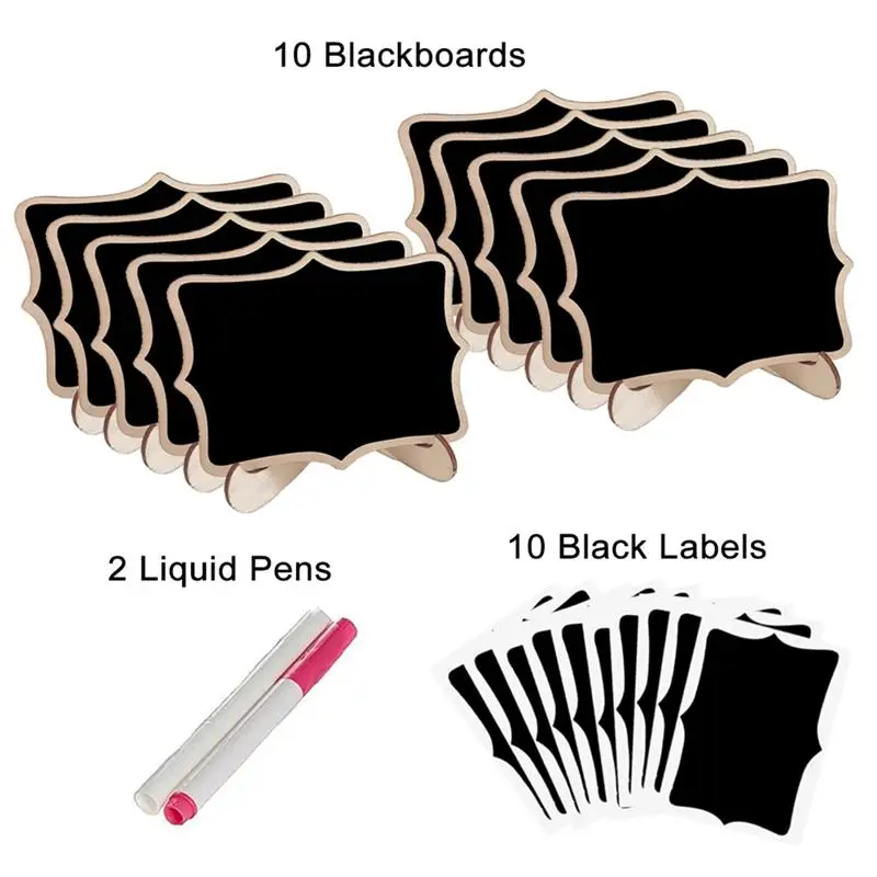 Mini tableau noir en dentelle avec support et accessoires de fête. – Test et Avis