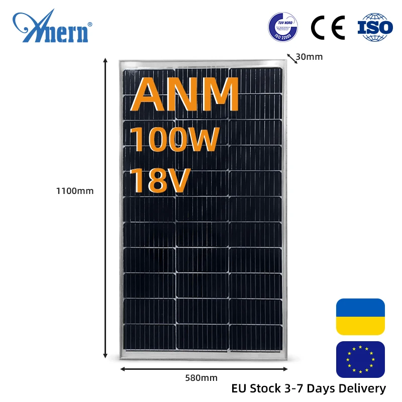 MonocBN- Panneau Solaire Verre Photovoltaïque Domestique 100W – Test et Avis