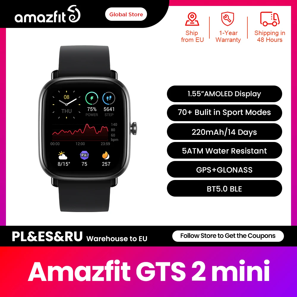 Montre connectée Amazfit GTS 2 Mini. – Test et Avis