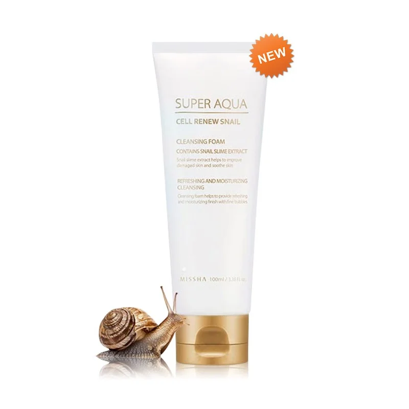 Missha Super Aqua Cell Renew Mousse nettoyante pour escargot