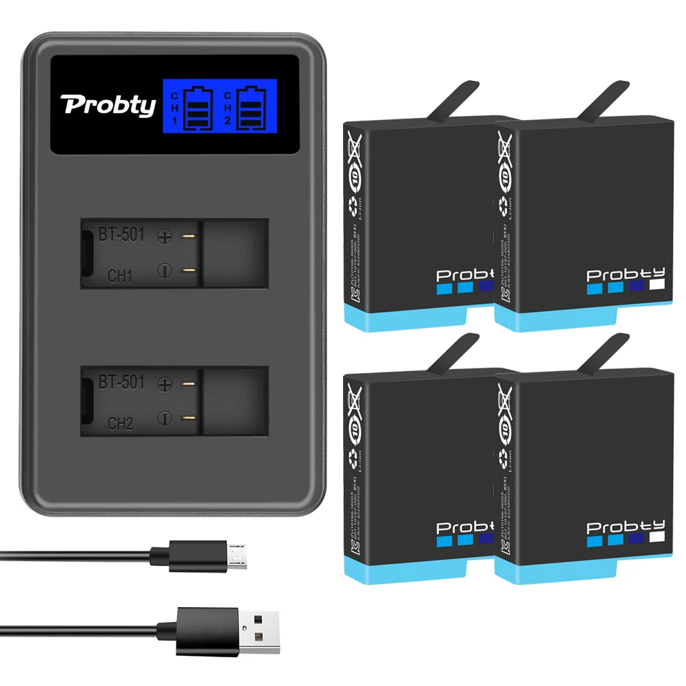 « Pack de 4 batteries avec chargeur LCD pour GoPro Hero 8 Black » – Test et Avis