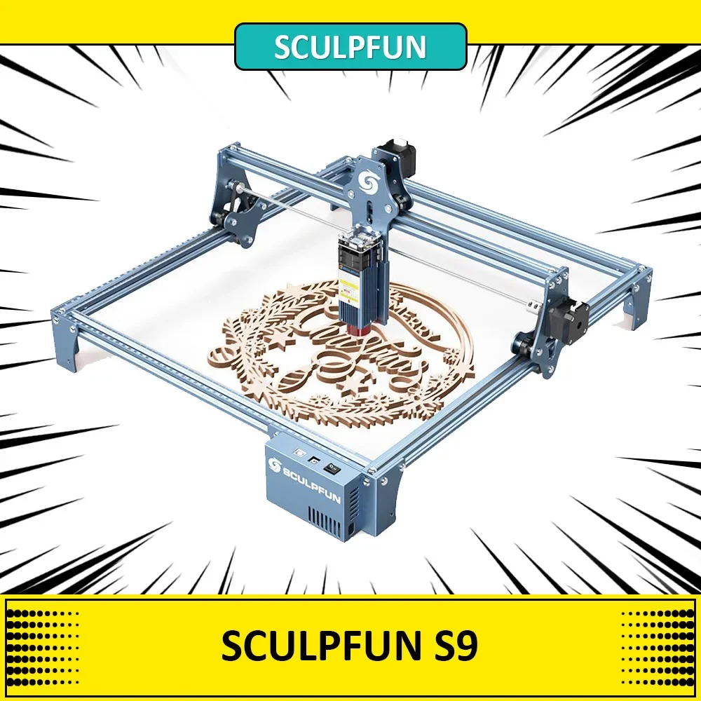 SCcorde PFUN-Graveur Laser S9 90W: Technologie de Faisceau Laser Ultra-Mince, Bois Acrylique, en Stock. – Test et Avis