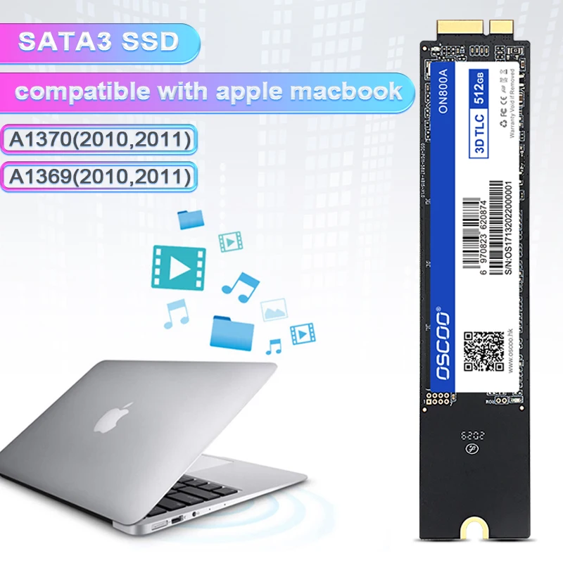 « SSD SATA 512 Go, 1 To – Mise à niveau pour Apple Macbook Air A1369 A1370 2010-2011 » – Test et Avis