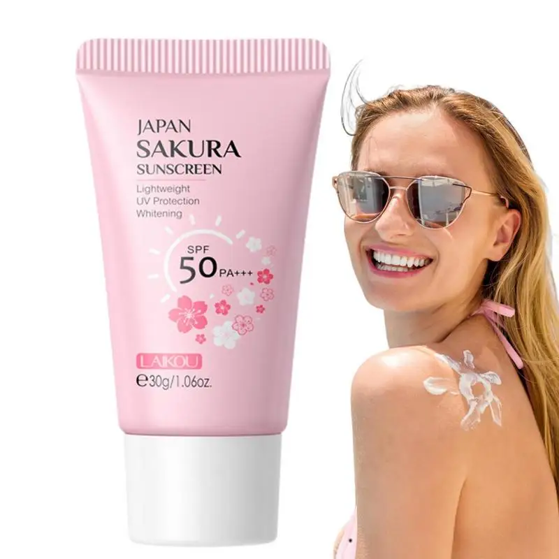 « Sakura-Crème solaire blanchissante: protection, anti-âge, hydratation » – Test et Avis