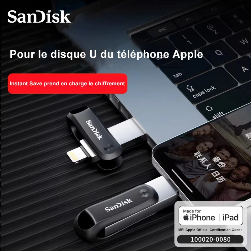 « Sandisk-Clé usb 3.0 otg ixpand » – Clé USB 3.0 pour iPhone et iPad – Test et Avis