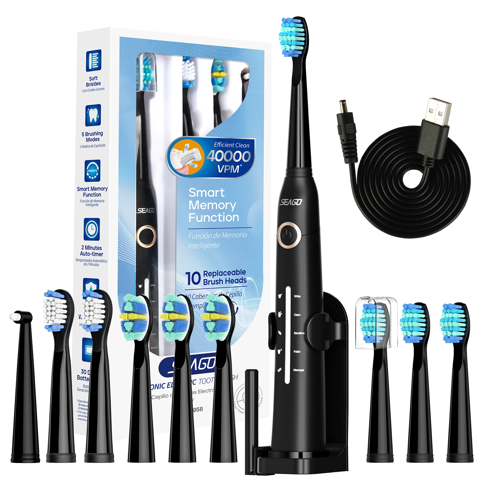 Seago – Brosse à dents électrique Sonic – Test et Avis