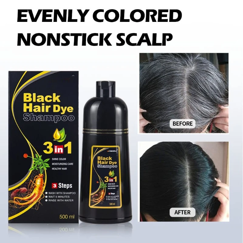 « Shampooing colorant 3 en 1, cheveux assombrissants » – Test et Avis