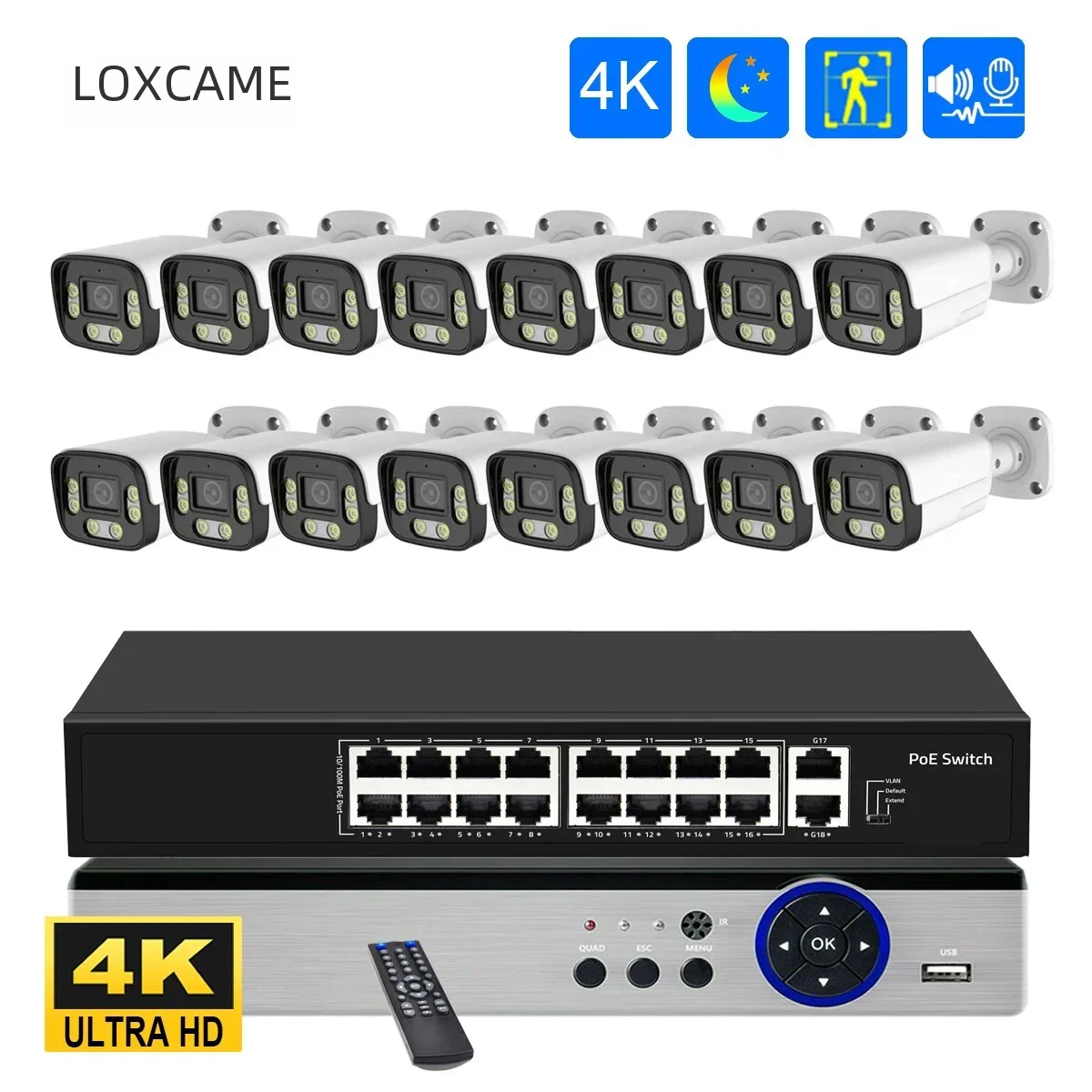 « Système de caméra de sécurité 8CH 4K 8MP POE 5MP » – Test et Avis