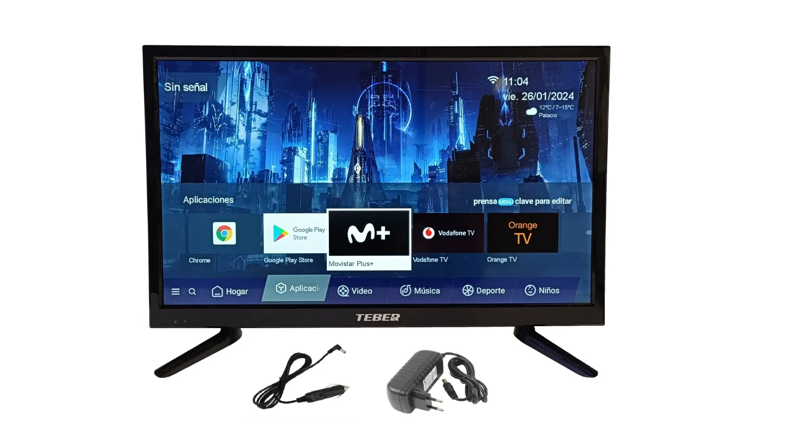 « Téléviseur intelligent 22 pouces avec adaptateur » – Test et Avis