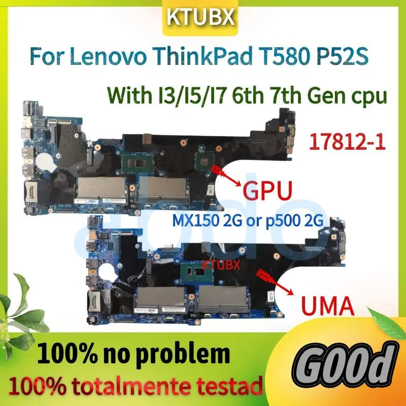 Titre résumé : Carte mère Lenovo ThinkPad T580 P52S – Test et Avis
