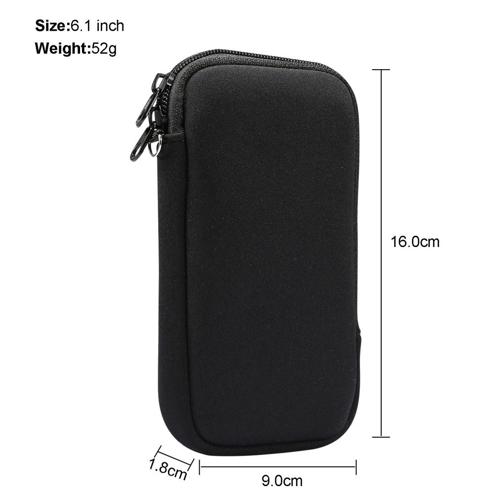 Sac universel en néoprène avec fermeture éclair pour téléphone portable
