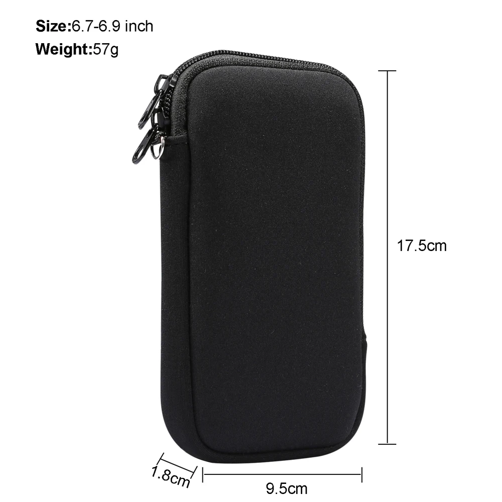 Sac universel en néoprène avec fermeture éclair pour téléphone portable