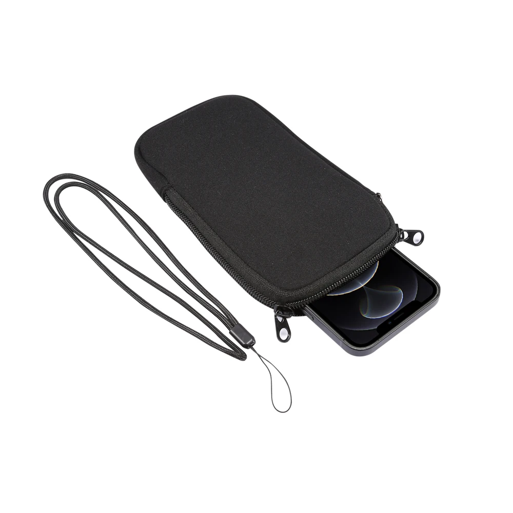 Sac universel en néoprène avec fermeture éclair pour téléphone portable