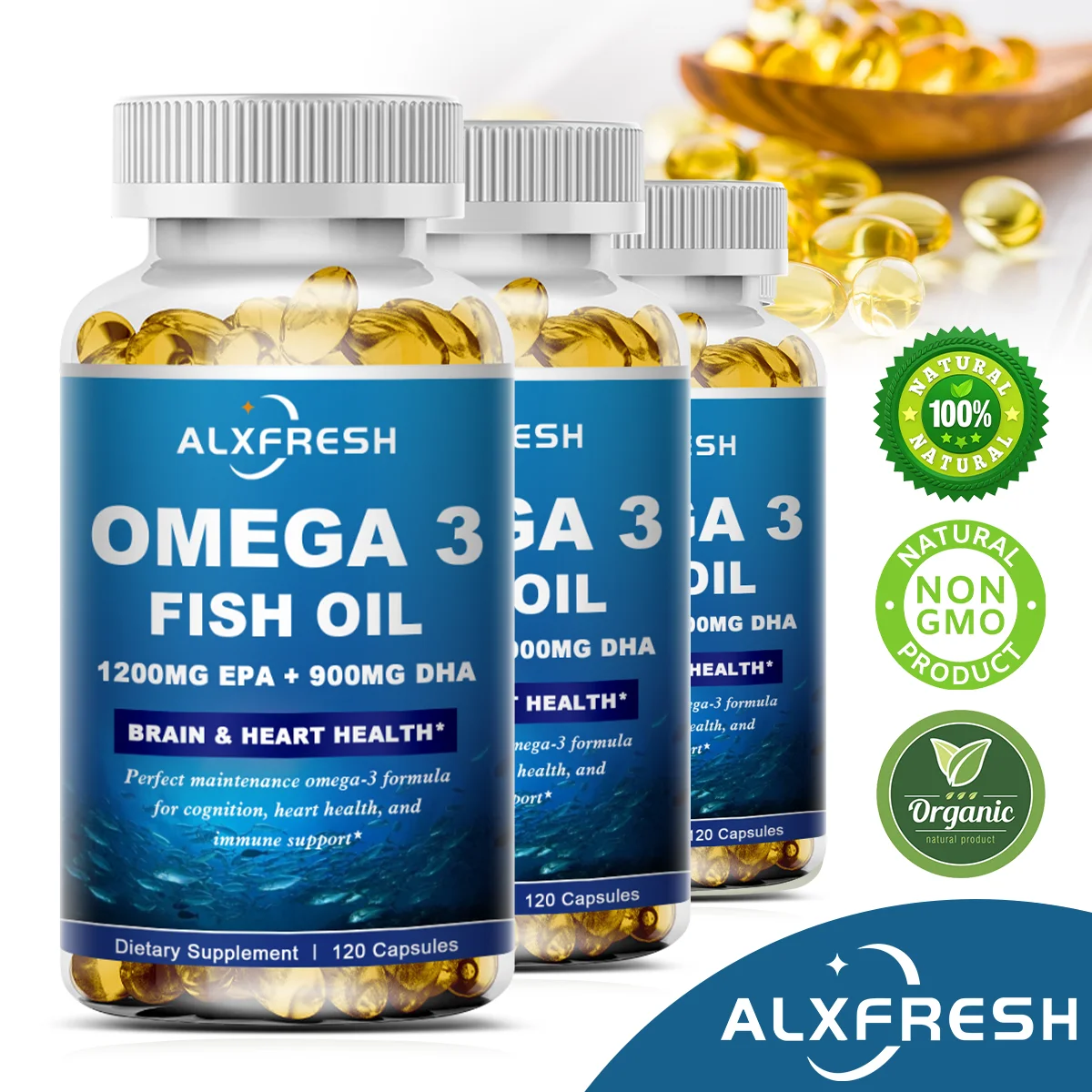« Alxfresh – Huile de poisson oméga 3 3600mg » – Test et Avis
