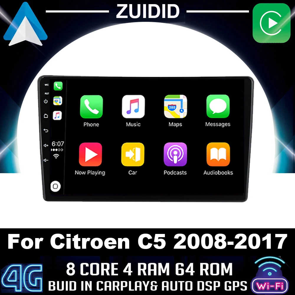 Autoradio Android 10 avec GPS et lecteur vidéo pour Citroën C5 (2008-2017) – Test et Avis