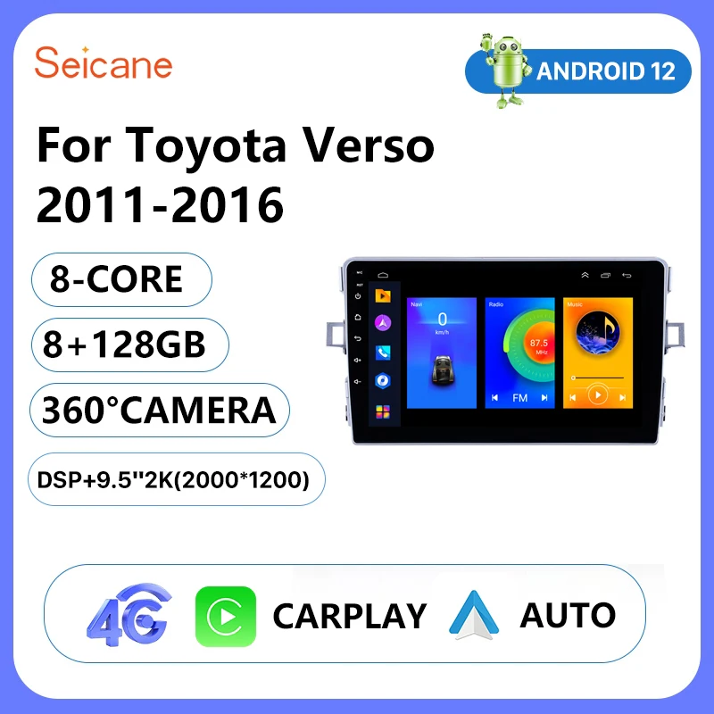Autoradio Android 12, 8 coeurs, GPS, multimédia Toyota Verso (2011-2016) – Test et Avis