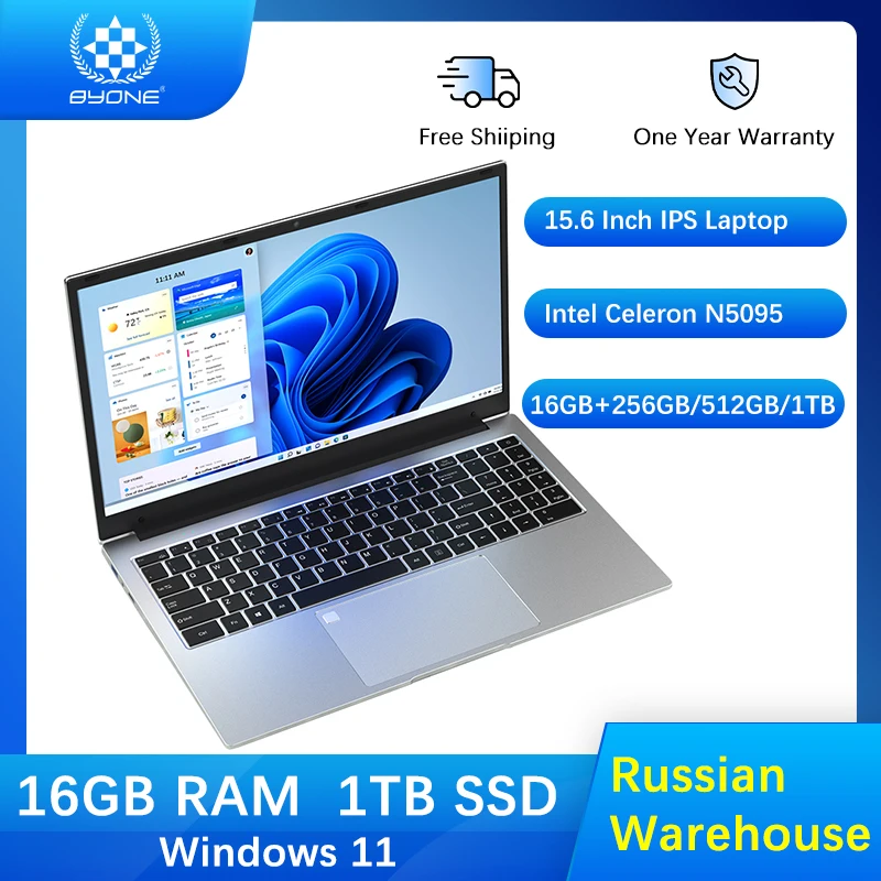 BYONE-Mini PC Gamer 15.6″ IPS, Windows 11, Intel Celeron N5095, 16 Go RAM, 512 Go SSD, 1 To – Test et Avis