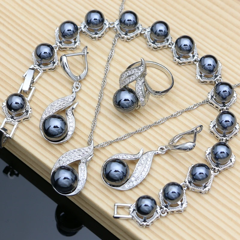 Bijoux de luxe en argent 925 avec perles noires pour femmes – Test et Avis