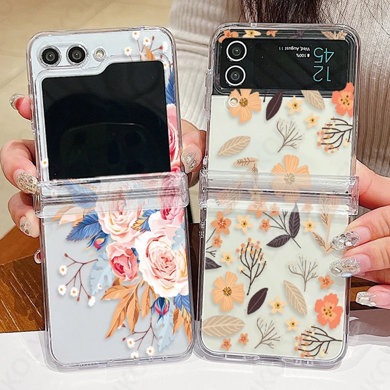 « Coque transparente pliable antichoc à motif de fleurs pour Samsung Galaxy Z Flip » – Test et Avis