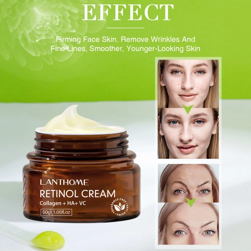 « Crèmes visage rétinol/collagène: Anti-rides, lisse/raffermit/hydrate, 50ml » – Test et Avis
