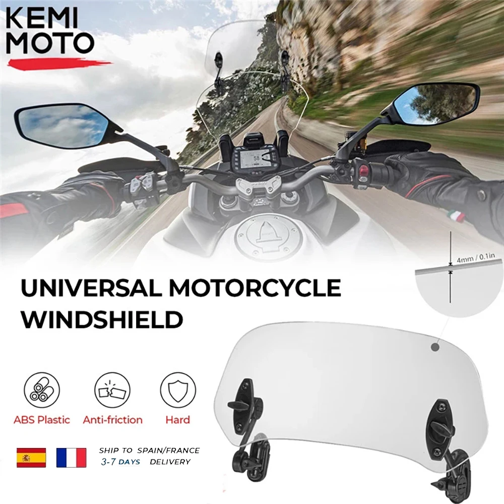 Extension universelle de becquet de pare-brise pour moto. – Test et Avis