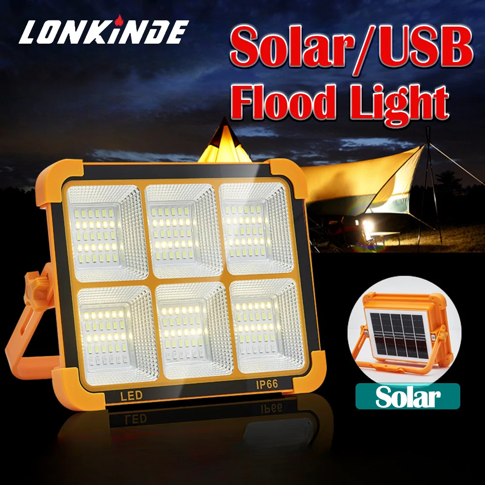 Lampe solaire LED 1000W, portable et rechargeable. – Test et Avis