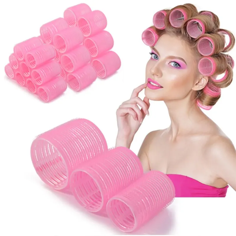 Lot de bigoudis en plastique rose. – Test et Avis