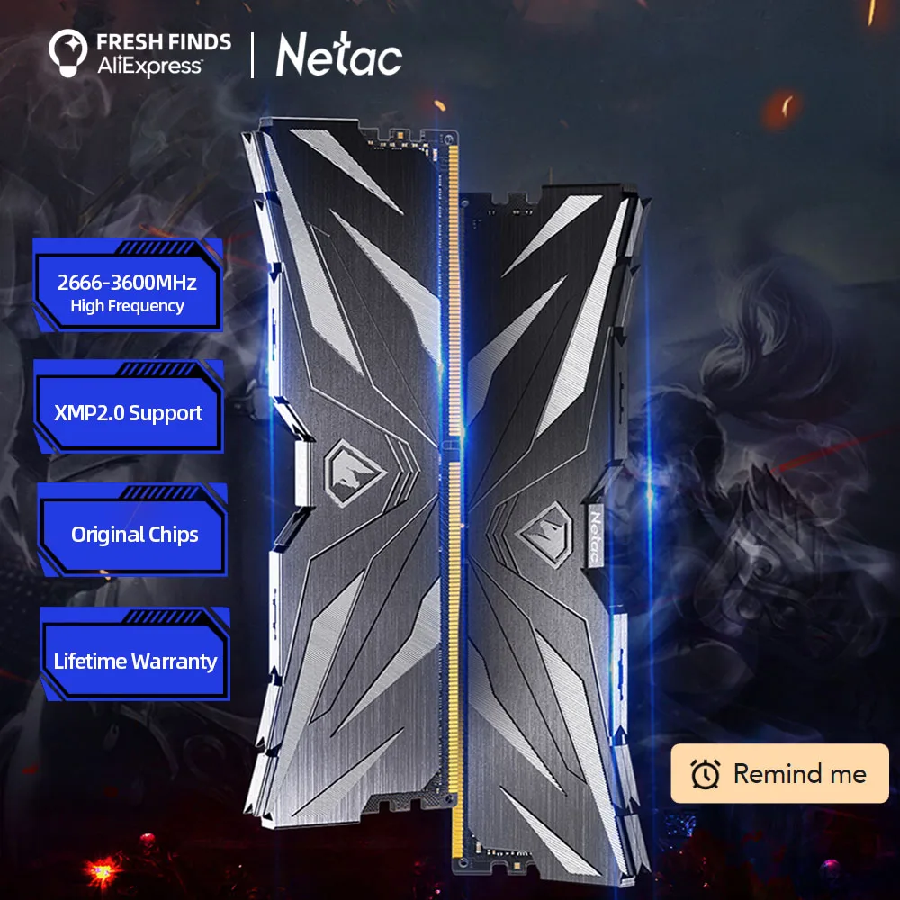 Netac-Mémoire de bureau DDR4, 8 Go, 16 Go, X2 – Test et Avis