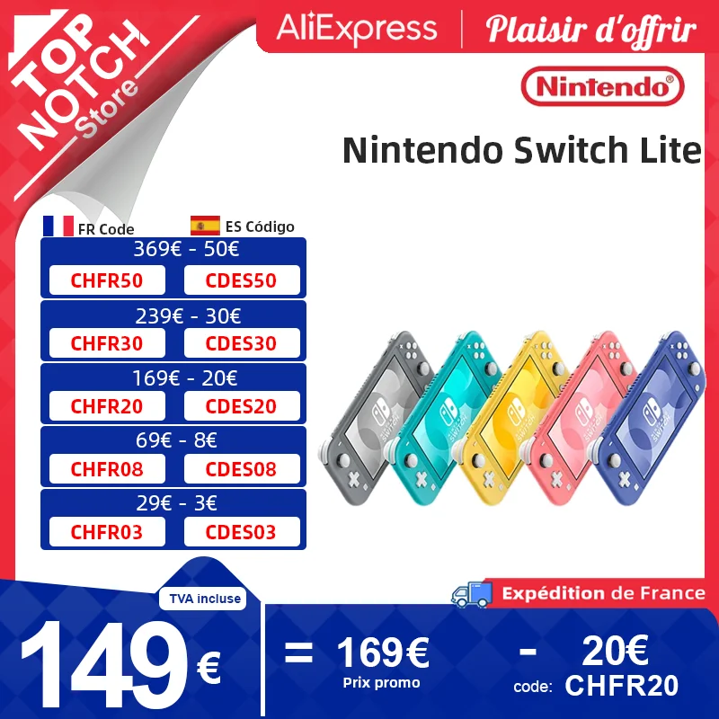 Nintendo Switch Lite : console portable compacte et légère avec contrôleurs intégrés et jeux compatibles. – Test et Avis