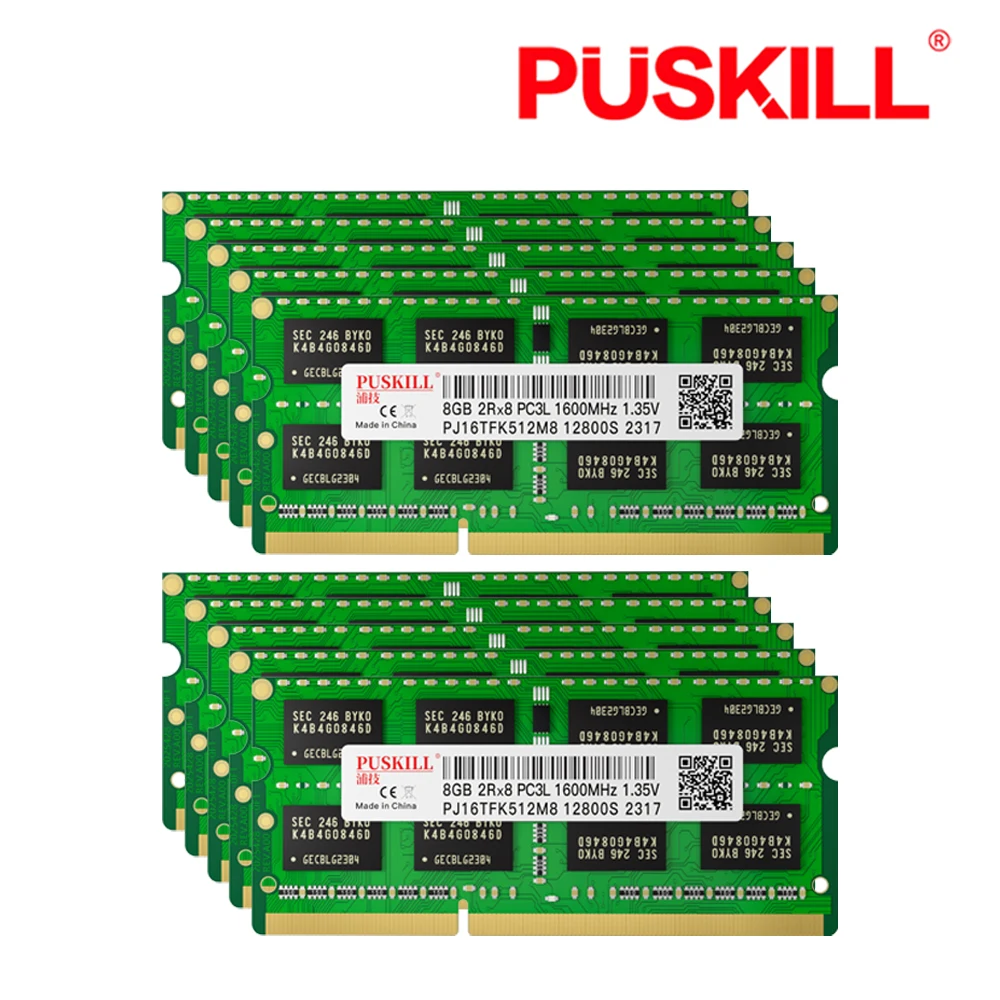 PUSKILL – Mémoire RAM portable, DDR3/DDR3L, 4/8 Go, 1600/1333MHz – Test et Avis