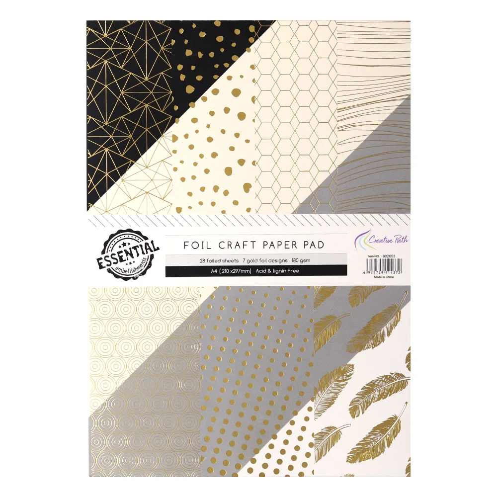 « Papier Scrapbooking A4, motif or, 28 feuilles » – Test et Avis