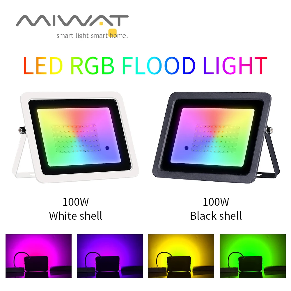 Projecteur LED imperméable pour jardin, RVB, 100/50/30/20W – Test et Avis