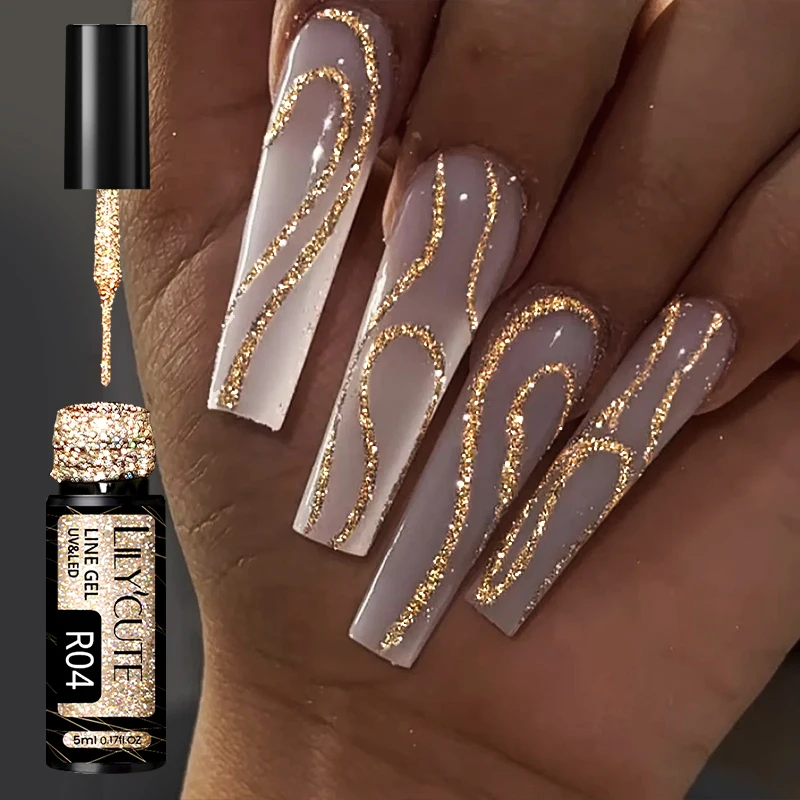 « Vernis gel UV semi-permanent avec paillettes » – Test et Avis