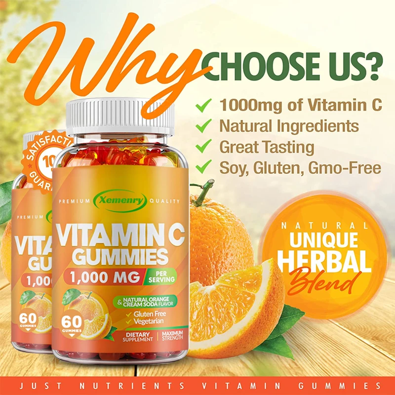 Vitamine C Gummies : Immunité, peau, collagène. – Test et Avis