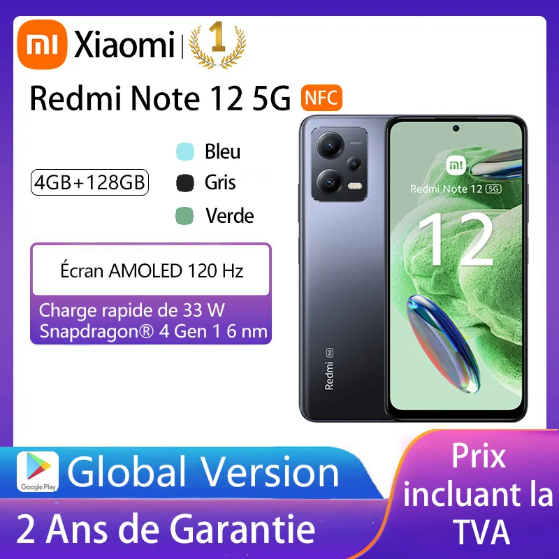 Xiaomi Redmi Note 12 5G: NFC, 6GB/128GB, 120Hz – Test et Avis