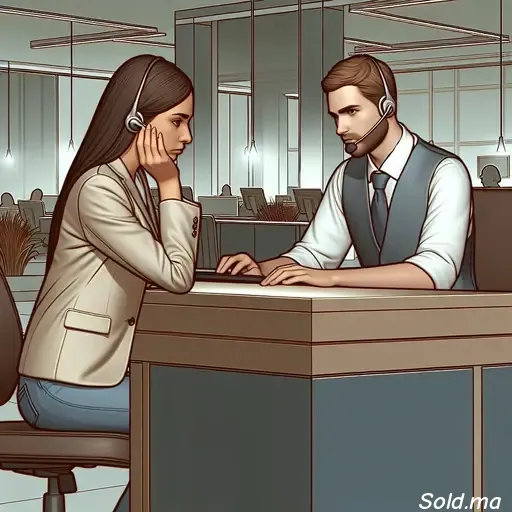 image montrant un expert guidant un client confiant