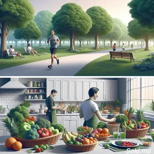 illustration de plats sains et nutritifs