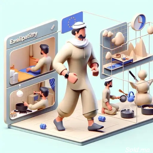 image d'une personne s'entraînant avec diverses routines d'exercice
